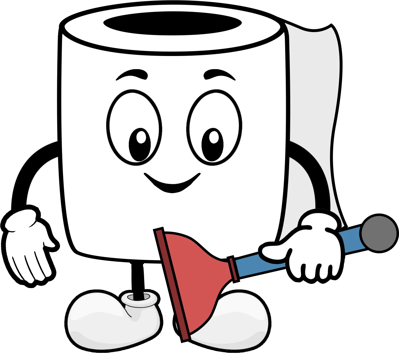 Master Roll character promoting septic-safe bamboo toilet paper