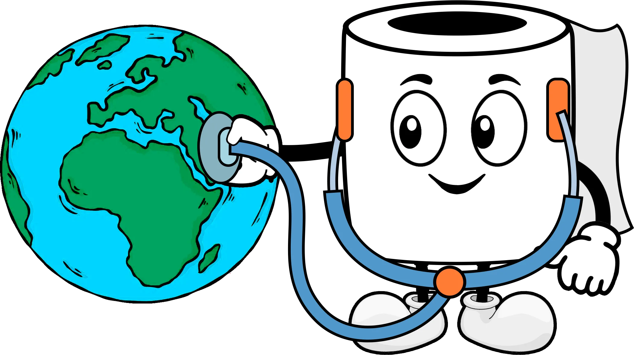 Master Roll character showing love for the Earth, symbolizing eco-friendly values and sustainability
