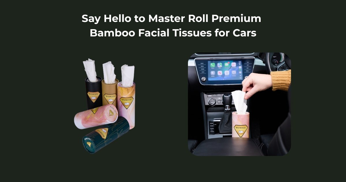 Master Roll premium bamboo facial tissues for cars – eco friendly, soft and sustainable