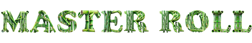 Master Roll name spelled out in bamboo stems